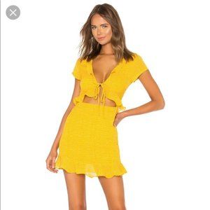 Revolve Yellow Polka Dot Dress